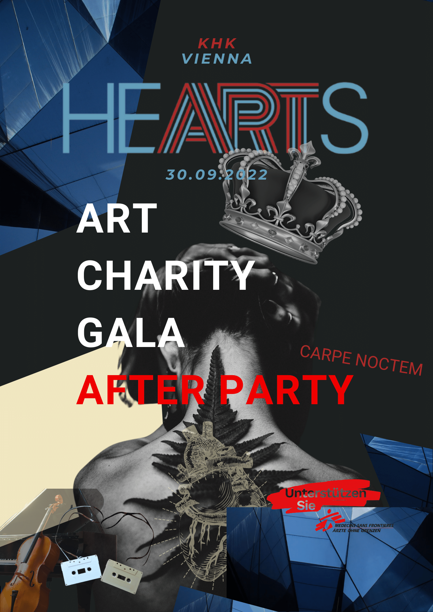HEARTS Art Chaity Gala After Party Flyer